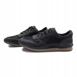 Sneakers nere con laccio Lou nero 1