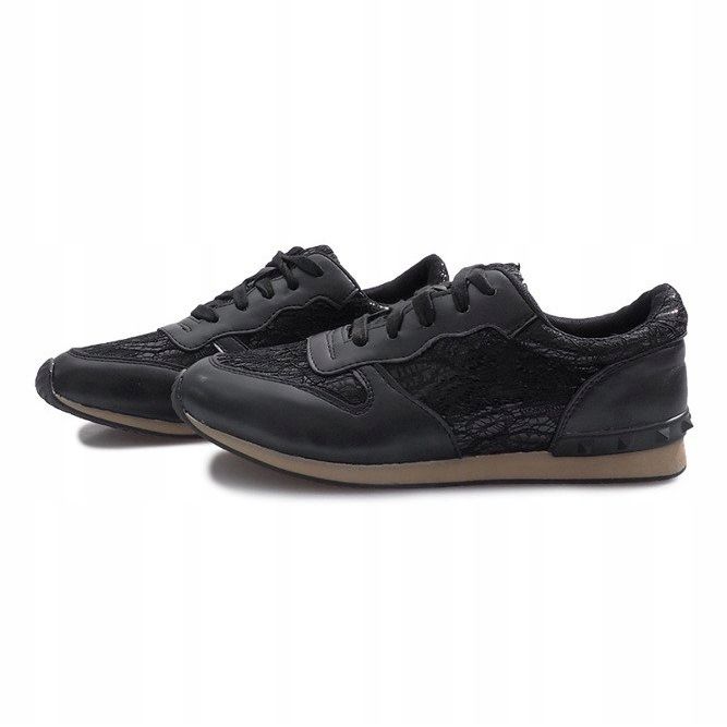 Sneakers nere con laccio Lou nero 1