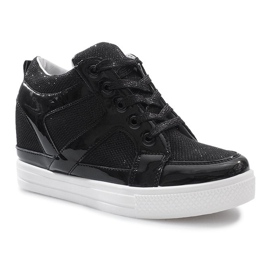 Sneakers nere con zeppa Lucienne nero 2