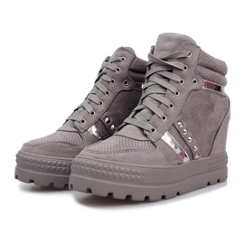 Sneakers Maxime in camoscio grigio 1