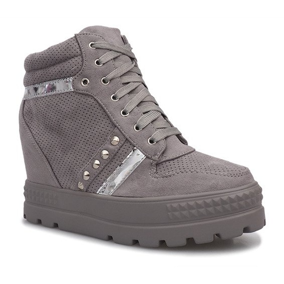Sneakers Maxime in camoscio grigio 2