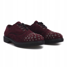 Brogue bordeaux con borchie Raymonde rosso 1
