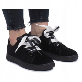 Sneakers nere con fiocchi Sabine nero 2