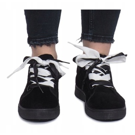 Sneakers nere con fiocchi Sabine nero 1