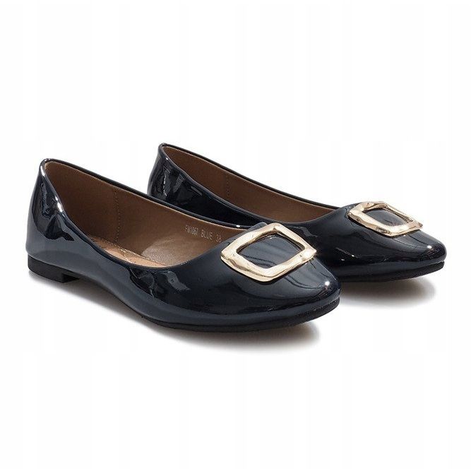 Ballerine blu navy con fibbia Fama 1