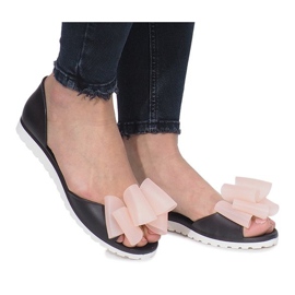 Sandali Meliski Flower City neri nero 1