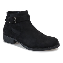 Stivali tacco alto in camoscio nero Y-002 1