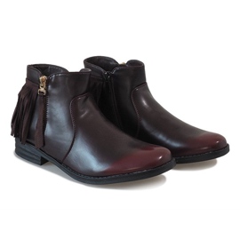Stivali in vernice bordeaux A2643-45 rosso 1
