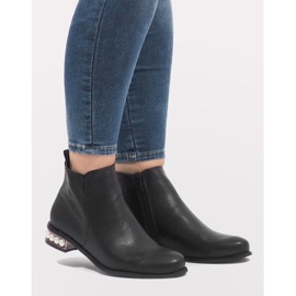 LEI-189 stivali neri con perle nero 2