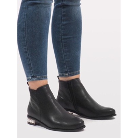 LEI-189 stivali neri con perle nero 1