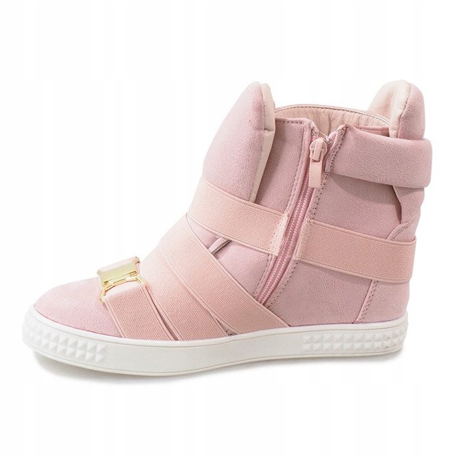 Sneakers rosa con zeppa 1671 1