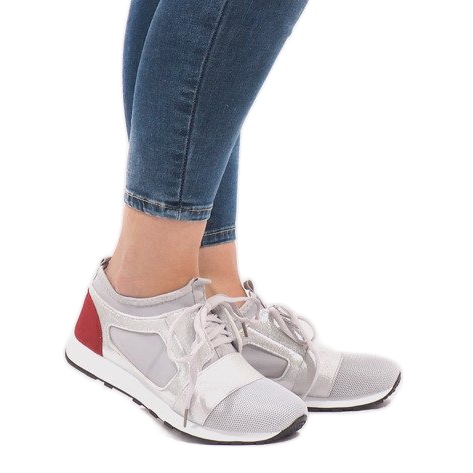 Sneakers sportive grigie AM-812 grigio 1