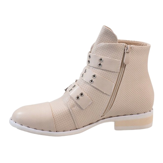 Stivali beige con fibbie 7161-PA 1