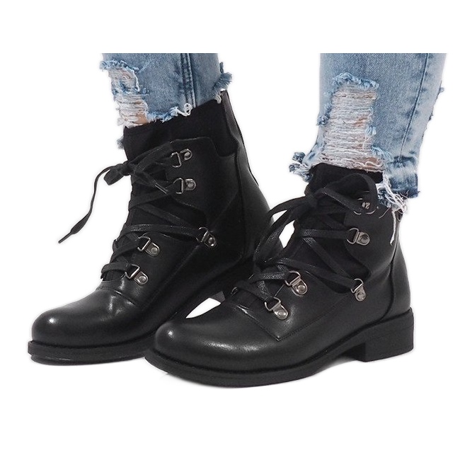 Stivali stringati neri HQ8775 nero 1