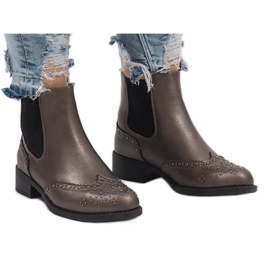 Stivali grigi con borchie K86 Stivali Jodhpur grigio 2
