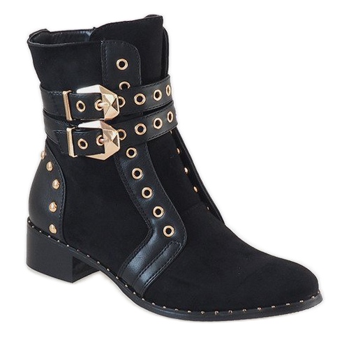 Stivali in camoscio nero 9243 1