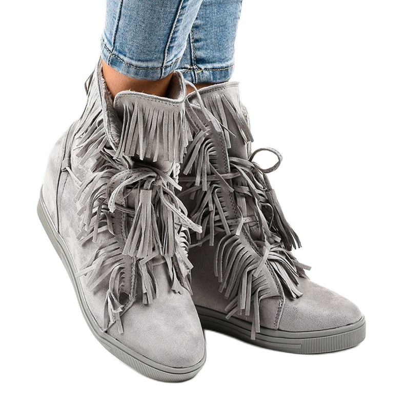 Sneakers isolate grigie H6301AR-36 grigio 2