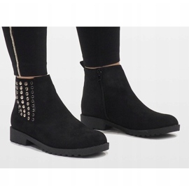 Queen Vivi Stivali Jodhpur in camoscio nero 108-107 1