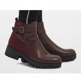 Marquiiz Stivali bordeaux eleganti C-7210 rosso 2