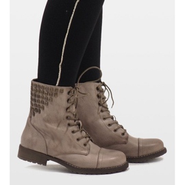 SDS Stivaletti stringati kaki S170 verde 1