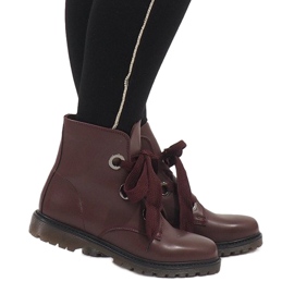Kayla Shoes Stivaletti allacciati bordeaux PF276 rosso 1