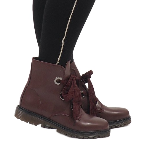 Kayla Shoes Stivaletti allacciati bordeaux PF276 rosso 1