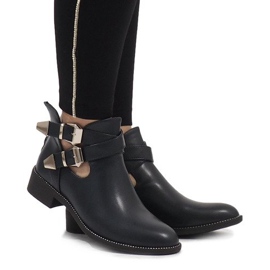Ideal Shoes Stivali aperti blu navy Y8157 1