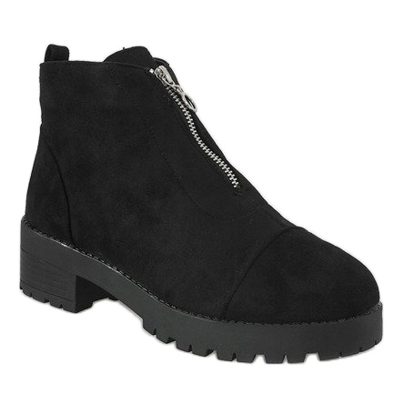 Kayla Shoes Stivaletti neri con tacco alto e cerniera 2017-3 nero 1