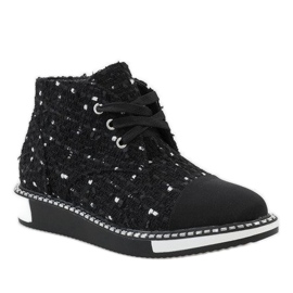 Stivali stringati TS1811 neri nero 1