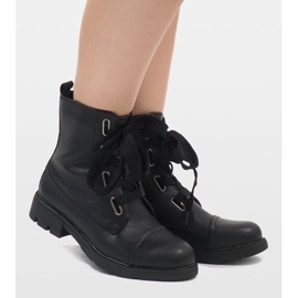 Kayla Shoes Stivaletti stringati neri S161 nero 1
