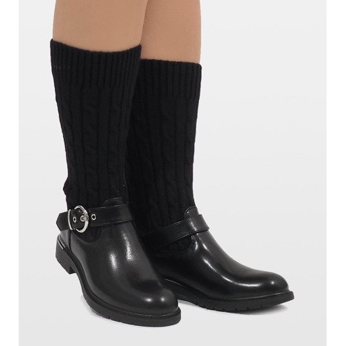 Ideal Shoes Stivali neri isolati E-4939 nero 2