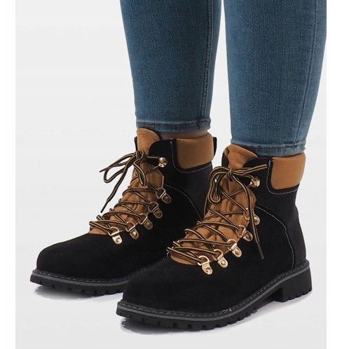 Stivali da donna in camoscio nero BK-29 1