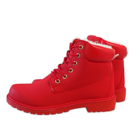 Stivali neri isolati B1819-6 rosso 2