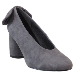 Décolleté in camoscio grigio sul post LL-93P 1