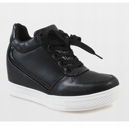 Sneakers nere con cerniera MY560 dorata nero 1