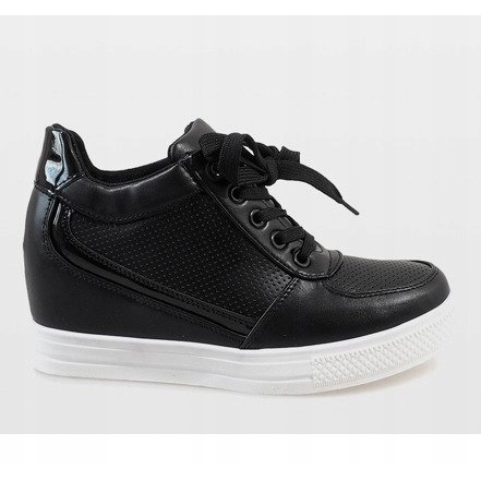 Sneakers nere con cerniera MY560 dorata nero 2