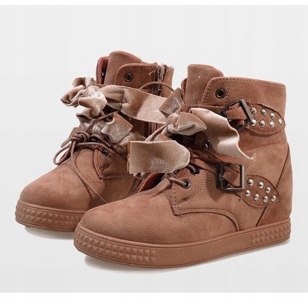 Sneakers rosa sulla zeppa A-79 2