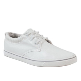 Sneakers classiche bianche da uomo BK-6005 bianco 1