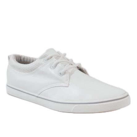 Sneakers classiche bianche da uomo BK-6005 bianco 1