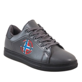 Sneakers da uomo grigie D20533 grigio 1