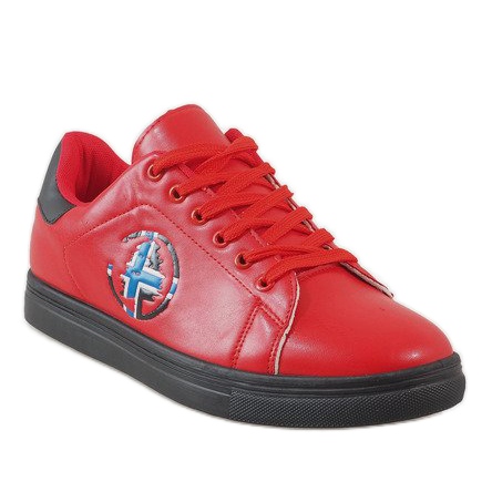 Sneakers rosse da uomo D20533 rosso 1