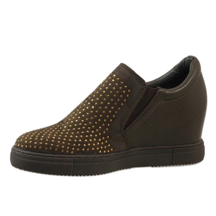 Sneakers verdi sulla zeppa XW37005 verde 1