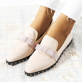 Scarpe brogue rosa con borchie B12-12 1