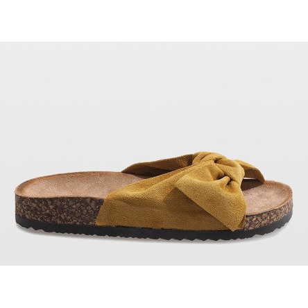 Pantofole gialle con fiocco N-48 giallo 2