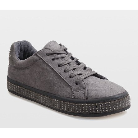 Sneakers stringate grigie BS098 grigio 1