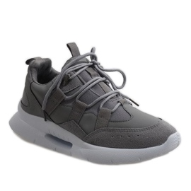 Scarpe sportive alla moda grigie R-375 grigio 1
