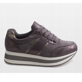 Sneakers grigie sulla piattaforma 99-09 grigio 1