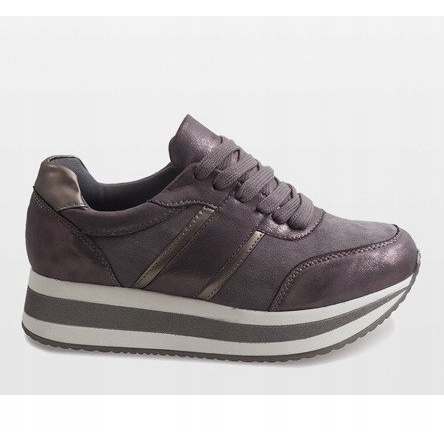 Sneakers grigie sulla piattaforma 99-09 grigio 1
