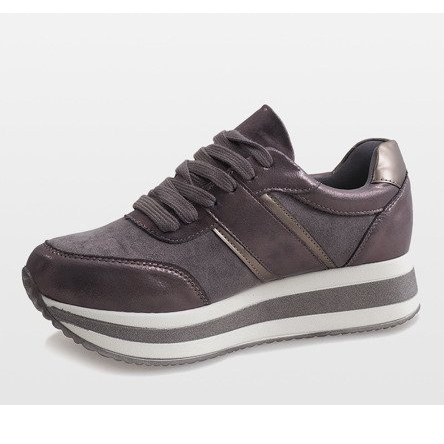 Sneakers grigie sulla piattaforma 99-09 grigio 2