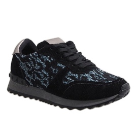 Sneakers nere con laccio G-100 nero 1